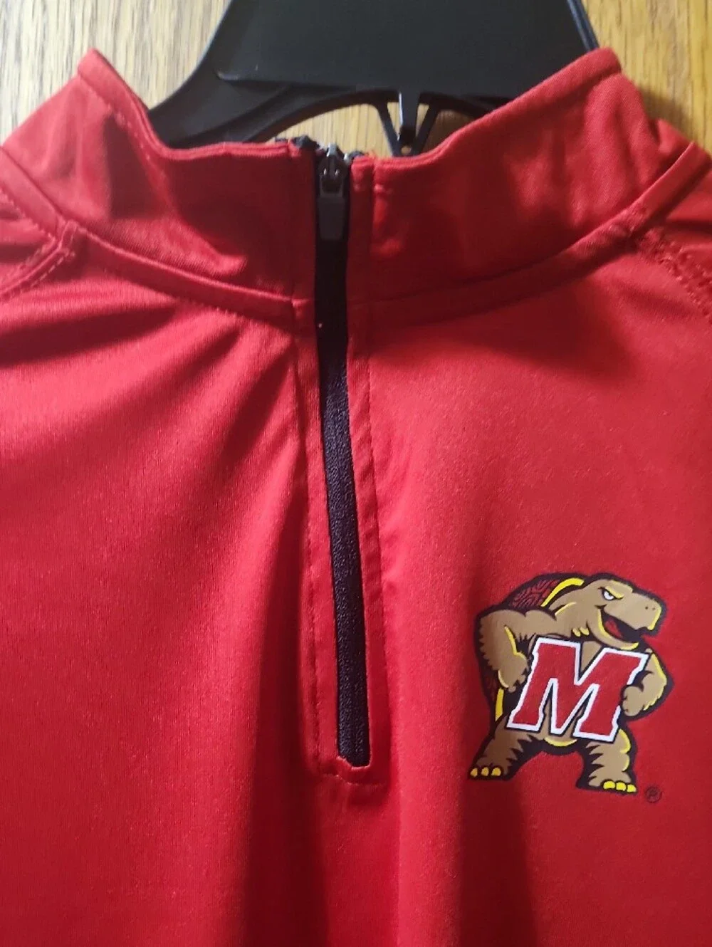 Colosseum Red Quarter-Zip Performance Pullover with Maryland TERPS Mascot